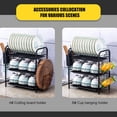 thumbnail image 4 of Labymos Dish Drying Rack 2 / 3 Tier Kitchen Shelf Dish Rack Storage Rack Dish, 4 of 8