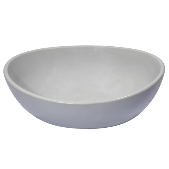 Oval Concrete Vessel Sink - Light Gray