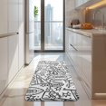 thumbnail image 4 of Black White Football Elements Pattern Kitchen Rug Mat,Kitchen Runner Rugs Non Skid Washable,Decorative Kitchen Floor Mats for Kitchen,Sink,Laundry,17"x47.2", 4 of 7