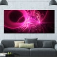 thumbnail image 3 of Design Art 'Bright Pink Designs on Black' Graphic Art on Wrapped Canvas, 3 of 4