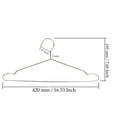 thumbnail image 3 of ZOENHOU 50 Pack 16.5 Inch Stainless Steel Wire Hangers,  Metal Coat Hangers,  Heavy Duty Clothes Hangers for Dry/Wet Clothes, 3 of 6