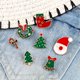 thumbnail image 2 of Broches de dibujos animados creativos de Navidad, alfileres, lindos, Papá Noel, árbol, Cascabel, calcetines, Donuts, esmalte, dulces, Pin, insignias, broche, 2 of 4