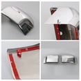 thumbnail image 5 of Chrome Car Rearview Mirror Cover Trim Skull Cap Frame with Carbon Fiber Style Design, 5 of 9