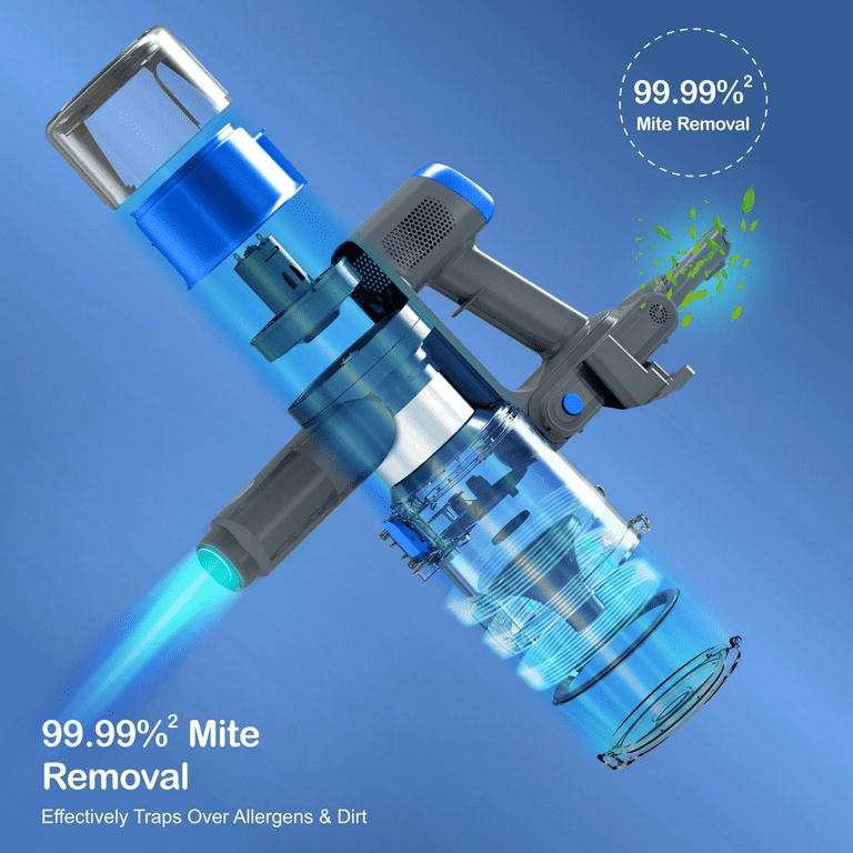 MixFun Cordless Stick Vacuum Cleaner, Lightweight, LED