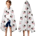 thumbnail image 3 of White Cow Head Pattern Hooded Bath Towel，50"x30" for Ages 3 To 12 Kids, Quick Dry Lightweight Soft Microfiber Hood Beach Towel Cover Up for Kids, 3 of 7