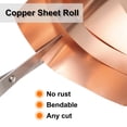 thumbnail image 4 of Uxcell 2pcs Copper Sheet Roll 0.4mm Thick Copper Flashing Strip (1.6" Width x 3.28ft), 4 of 6