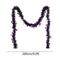 thumbnail image 4 of 9.2Ft Halloween Tinsel Garland with Bat Cutouts, Spooky Metallic Tinsel Vine for Fireplace Mantel, Stair Railing, Wall Backdrop, Haunted House, Indoor Outdoor Halloween Party Home Decor Decorations, 4 of 7