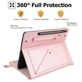 thumbnail image 3 of TECH CIRCLE Case for Samsung Galaxy Tab S9 FE Plus,Galaxy Tab S10+/S9+ Case 12.4",PU Leather Business Stand Protective Cover S Pen Holder Card Slots Shoulder Hand Strap Handbag Wallet Cover,Rosegold, 3 of 6