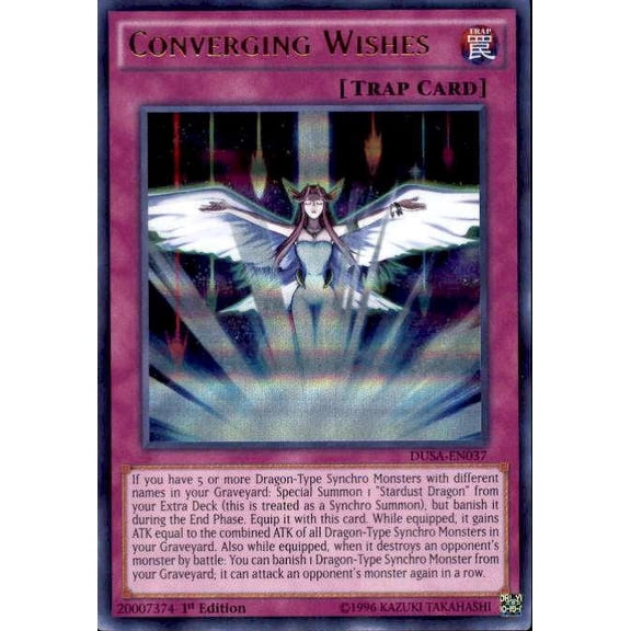 YuGiOh Duelist Saga Ultra Rare Converging Wishes DUSA-EN037