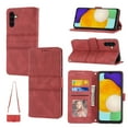 thumbnail image 1 of ELEHOLD for Samsung Galaxy A54 5G Case for Women Wallet Case, Premium Leather Shockproof Purse Case with Credit Card Slots Anti-Loss Crossbody Strap for Samsung A54 5G,Red, 1 of 9