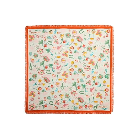 Coach Woman's Dreamy Land Square Silk Scarf 35" x 35"