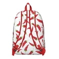 thumbnail image 2 of Sac à Dos Scolaire à Imprimé Piment, Sac de Jour Décontracté à Motif de Légumes Rouges Épicés avec Mignonne Illustration de Dessin Animé de Piment Fort pour les Amateurs de Cuisine et les Étudiants, 2 of 4
