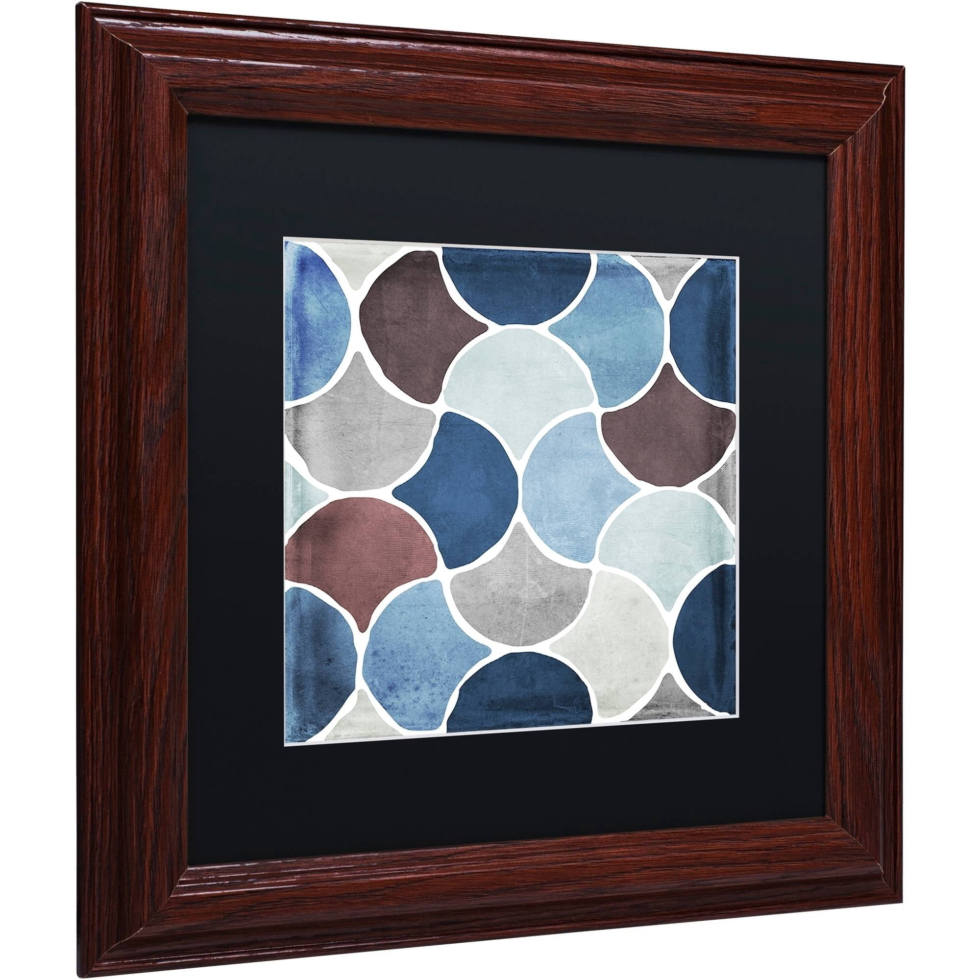 Trademark Fine Art "Moroccan Blues II" Canvas Art by Color Bakery Black Matte, Wood Frame