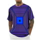 thumbnail image 1 of Mens Camisas de Manga Corta Impresión Casual Deportes Cuello Redondo Blusa, Poliéster Ligero para la Primavera Verano Al Aire Libre Uso Diario, 1 of 4