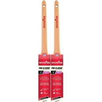 Wooster Genuine 1" Pro Classic White China Bristle Thin Angle Sash Paintbrush 2-Pack # Z1216-1-2PK