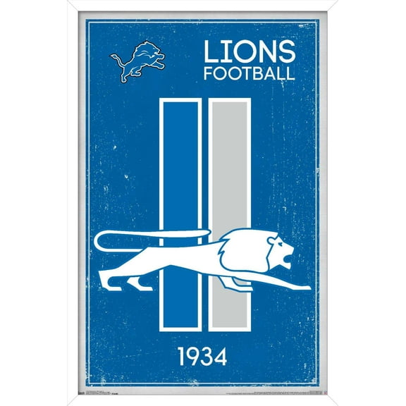 Trends International Printed Detroit Lions Framed Posters, 14.72" x 22.37"