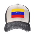 thumbnail image 2 of Men Women Venezuela Flag Distressed Twill Cotton Baseball Cap Vintage Adjustable Dad Hat, 2 of 7