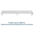 thumbnail image 2 of Pemberly Row 12x72 NSF Stainless Steel Wall Mount Shelf for Kitchen in Silver, 2 of 7