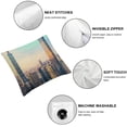 thumbnail image 6 of nygtbtfer  Landscape Decorative Throw Pillow Case Pack of 2, Evening Skyline of Taipei Taiwan Cityscape Modern Landmark Urban Scenery, Cushion Cover for Couch Living Room Car, Multicolor White, 6 of 7