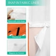 thumbnail image 3 of No Hook Shower Curtain with Snap in Liner, Hello Fall Orange Background Hotel Shower Curtains for Bathroom, Washable Shower Curtain Liner Set with Mesh Top Window, 48"x72", 3 of 6