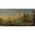 thumbnail image 3 of Tommaso Ruiz 18x11 Black Modern Framed Museum Art Print Titled - Neapolitan Port Scene, 3 of 5
