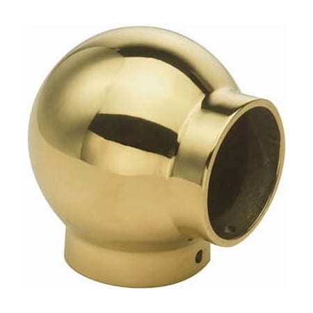 Lavi Industries Ball Elbow for 1 Tubing Polished Brass