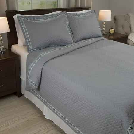 Somerset Home Valencia Embroidered Quilt Set