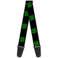 thumbnail image 1 of Buckle-Down Guitar Strap, St Pats Black Clovers, 2 Inches Wide, 1 of 1