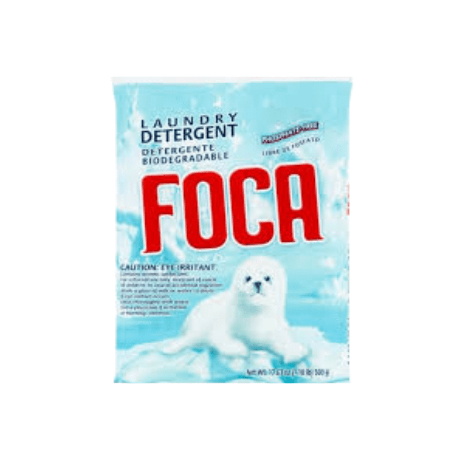 Foca Powder Laundry Detergent, Biodegradable Formula, (  6  X 1.10 lb Bag) ,6 pack