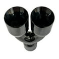 thumbnail image 5 of Exhaust Tip 2.50" Inlet 3.50" Outlet 9.50" long WDDWRP3500950-250-MBK-SS Dual Round Slant Black 304 Stainless Steel Wesdon Exhaust Tip, 5 of 9