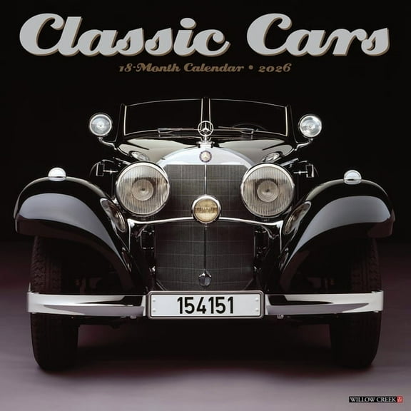 Classic Cars 2026 Wall Calendar, (Paperback)
