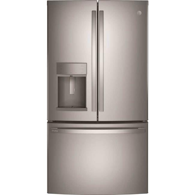 Ge Appliances Pye22kynfs 22 1 Cu Ft French Door Refrigerator With Autofill In Fingerprint Resistant 44 Stainless Steel Walmart Com Walmart Com