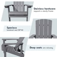 thumbnail image 4 of Superjoe Adirondack Chair All Weather High Impact Polystyrene Outdoor Chairs,Gray, 4 of 7