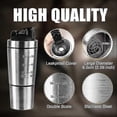 thumbnail image 4 of 700ml + 200ml Stainless Steel Protein Shaker With Stirring Ball Durable Motion, 4 of 5