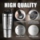 thumbnail image 4 of 700ml + 200ml Stainless Steel Protein Shaker With Stirring Ball Durable Motion, 4 of 5
