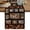 Dark Brown, variant on Brown Giraffe Cotton Linen Table Runner for Dining Kitchen, Wildlife Animals Vintage Geometric Wedding Outdoor Party Tablerunners Decoration, Dresser Scarf Coffee Tablecloth Runners 13x36 Inches