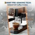 thumbnail image 3 of Espresso Machine Compact – 20 Bar Professional Espresso Coffee Maker with Milk Frother, Touchscreen & Adjustable Temperature for Cappuccino & Latte, 3 of 7