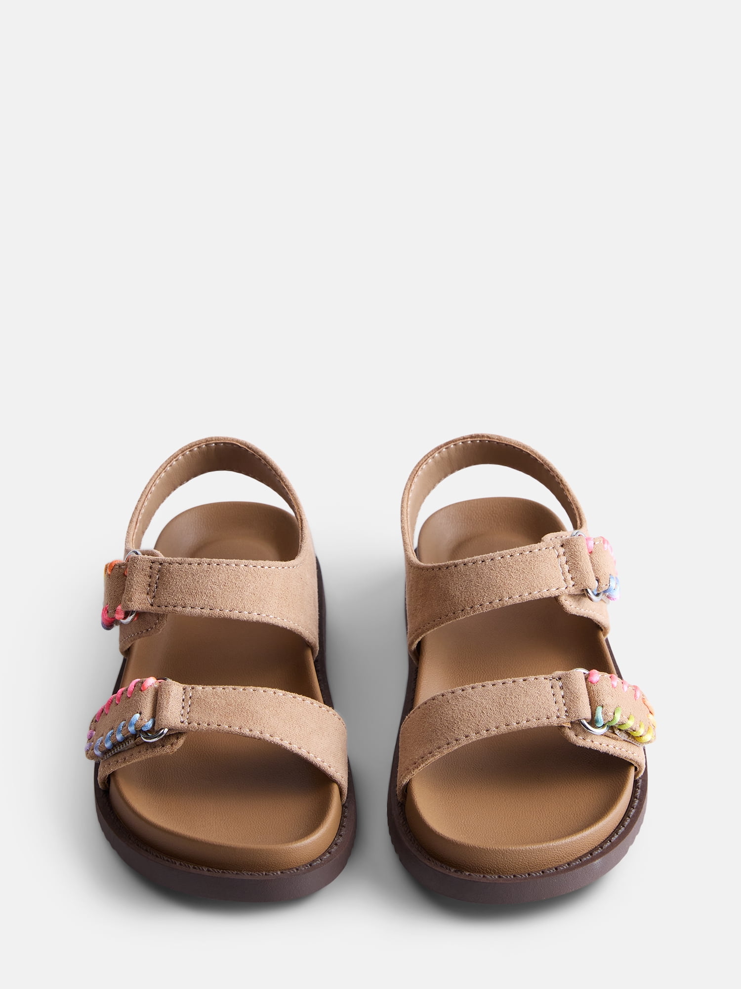 Wonder Nation Toddler Girls Multi Stitch Sandal