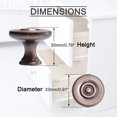 thumbnail image 4 of Unique Bargains 23mm Round Knobs Pull Handle for Wardrobe Cupboard Cabinet,Copper Tone 10Pcs, 4 of 7