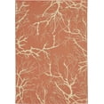 thumbnail image 1 of Unique Loom Botanical Collection Abstract Pictorial Transitional Indoor and Outdoor Flatweave Area Rug, 8 Feet x 11 Feet 4 Inch, Terracotta/Beige, 1 of 2