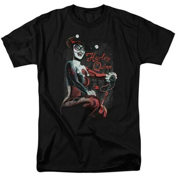 Batman-Laugh It Up - T-shirt à Manches Courtes pour Adultes 18-1 - Noir&44; 3X