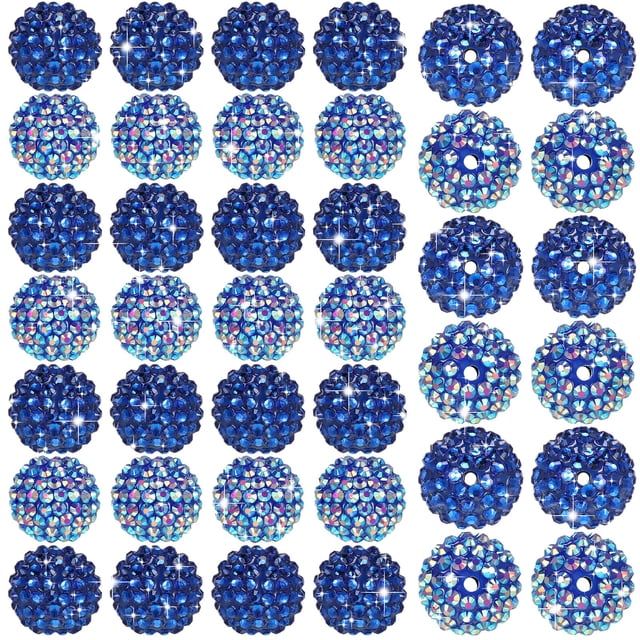 Craft Beads Loetere, 20 mm, diamantes de imitación azul oscuro, 40 unidades
