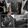 thumbnail image 3 of Apple iPhone 12 Pro / 12 6.1 inch Case, Dteck Hybrid Slim Protective Shockproof Matte Back with Soft TPU Bumper Phone Cover - Black, 3 of 6