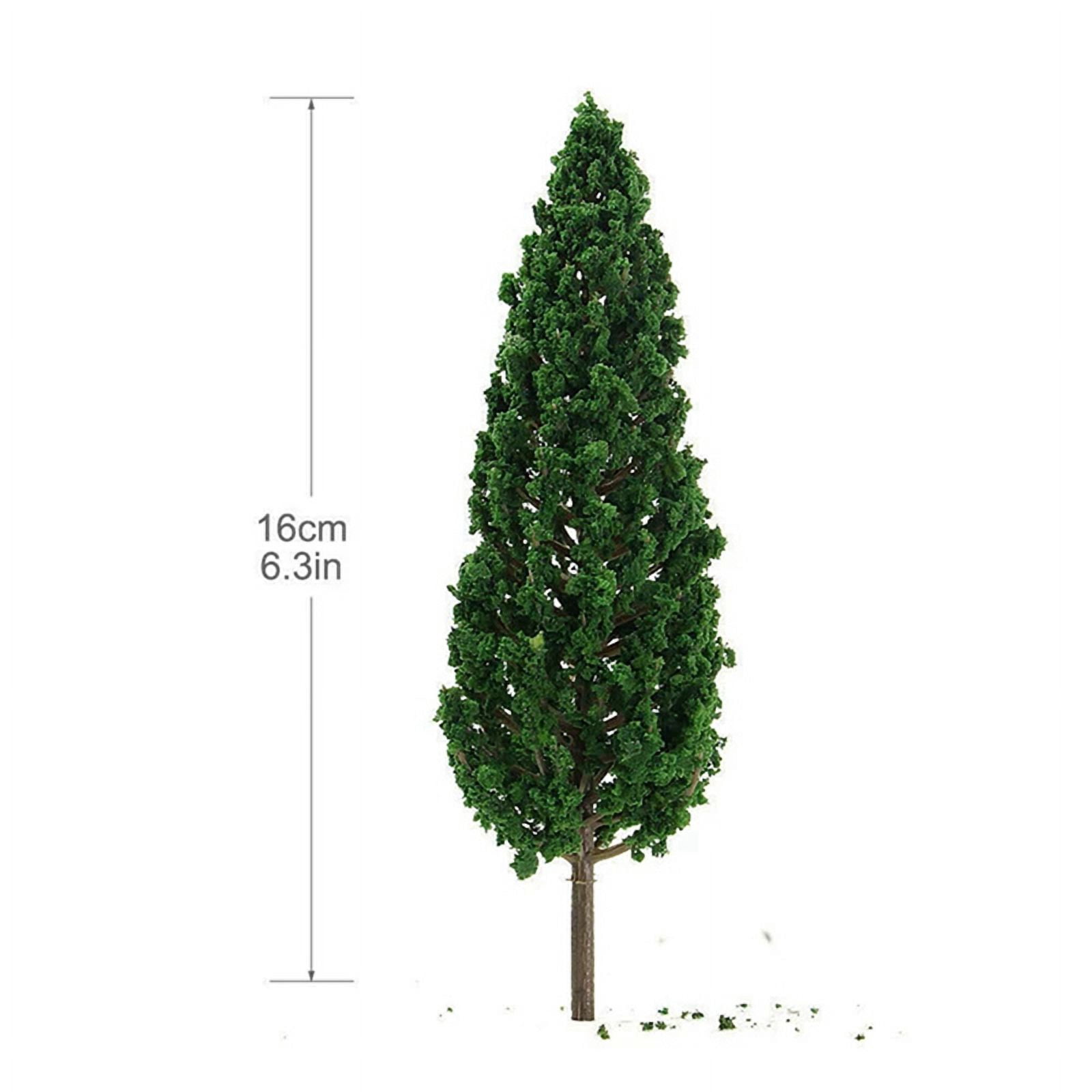 50Pcs Pine Trees 1:25 Model Train Railway Building Green Model Tree for O G Scale 1/25 Railroad Layout Diorama Scenery