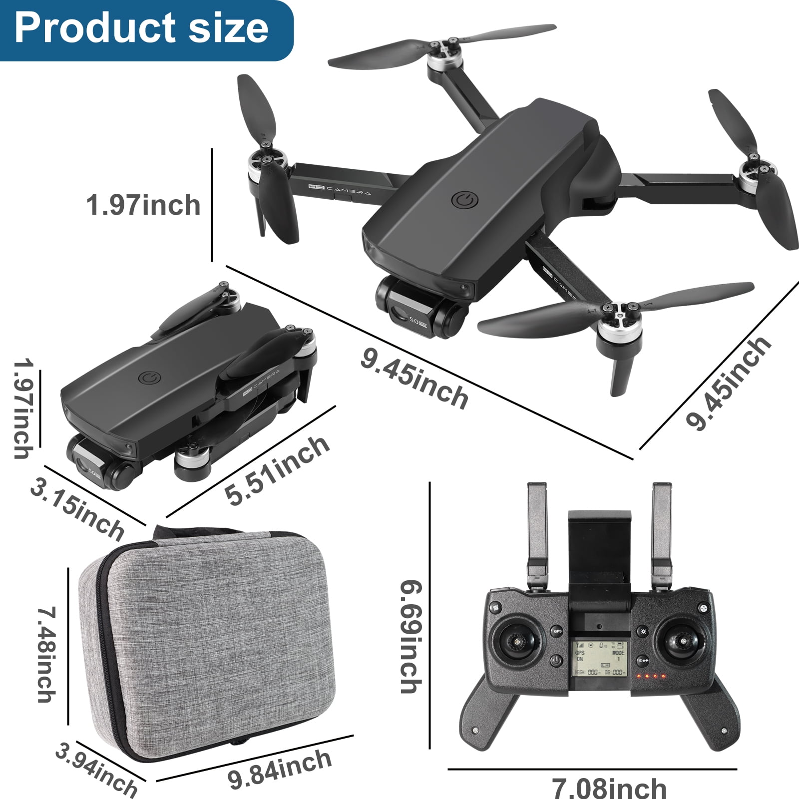 NETNEW S1 GPS Drone with 4K Camera for Adults 90° Rotatable 6K/4K Dual HD Camera 50 Mins Long Flight Time 5GHz FPV Quadcopter  (with Carrying Case)