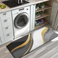 thumbnail image 3 of Black White Gold Wave Marble Kitchen Rug Mat,Kitchen Runner Rugs Non Skid Washable,Decorative Kitchen Floor Mats for Kitchen,Sink,Laundry,17"x47.2", 3 of 7