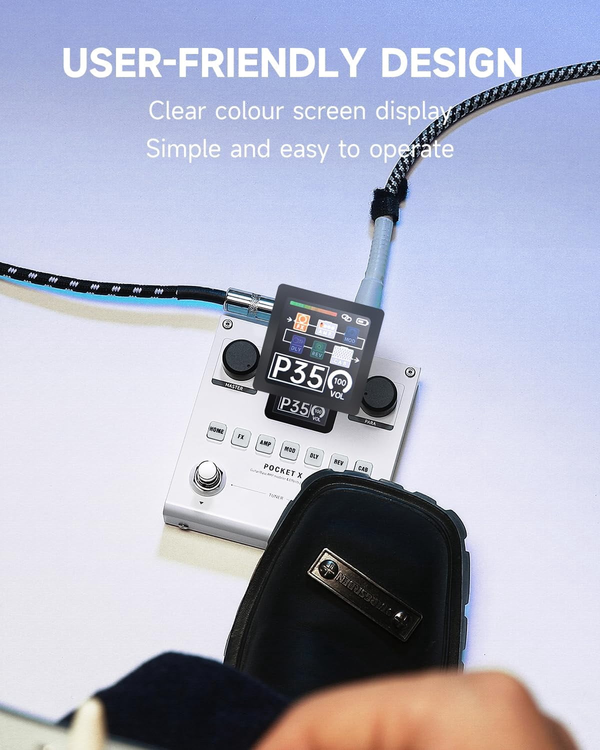 Donner Pocket-X Multi Effects Digital Guitar Pedal with 6 Effects Modules, 80 Presets, 20 IRs