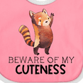 thumbnail image 4 of Inktastic Beware of My Cuteness Cute Red Panda Boys or Girls Baby Bib, 4 of 4