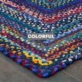thumbnail image 5 of Homespice Braided Area Rug 6x9' - Funky Rugs for Bedroom, Kids Play Room & Living Room, Excellent Choice of Dining Room Area Rugs of Multicolor Chindi Fabric, 5 of 6