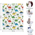 thumbnail image 4 of White Dinosaurs Palms Names Pattern Blanket,Comfortable Soft Lamb Wool Throw Blanket,All Season,Warm Lightweight Blankets for Sofa Bed Couch Living Room Chair,30"x40", 4 of 4